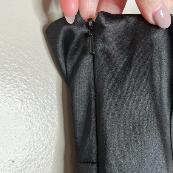 Jessica McClintock Gunne Sax Little Black Mini Dress Sexy Cocktail Party Vintage - Picture 5 of 12